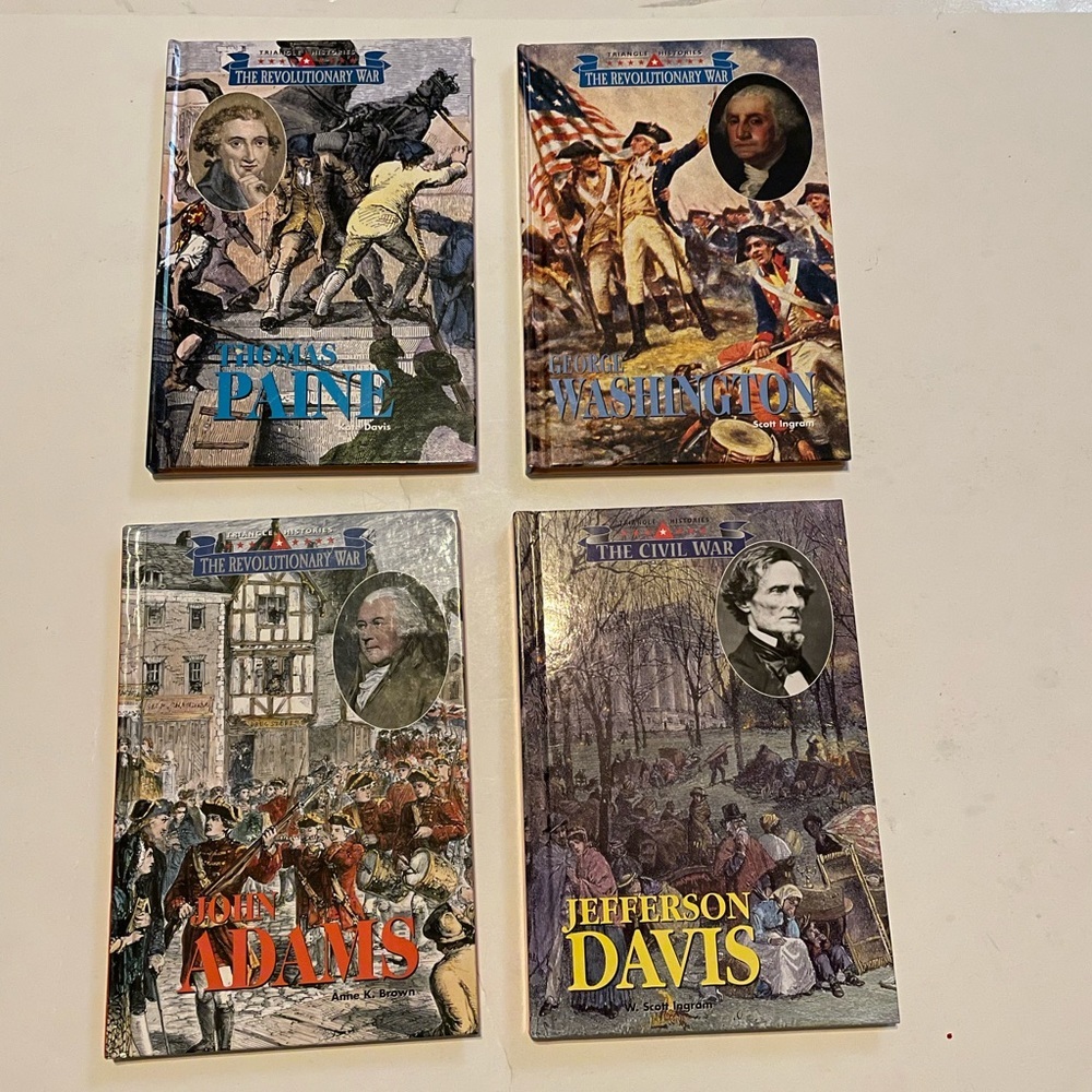 Lot of 4 Triangle Histories of the Revolutionary War: Hardcore Book
